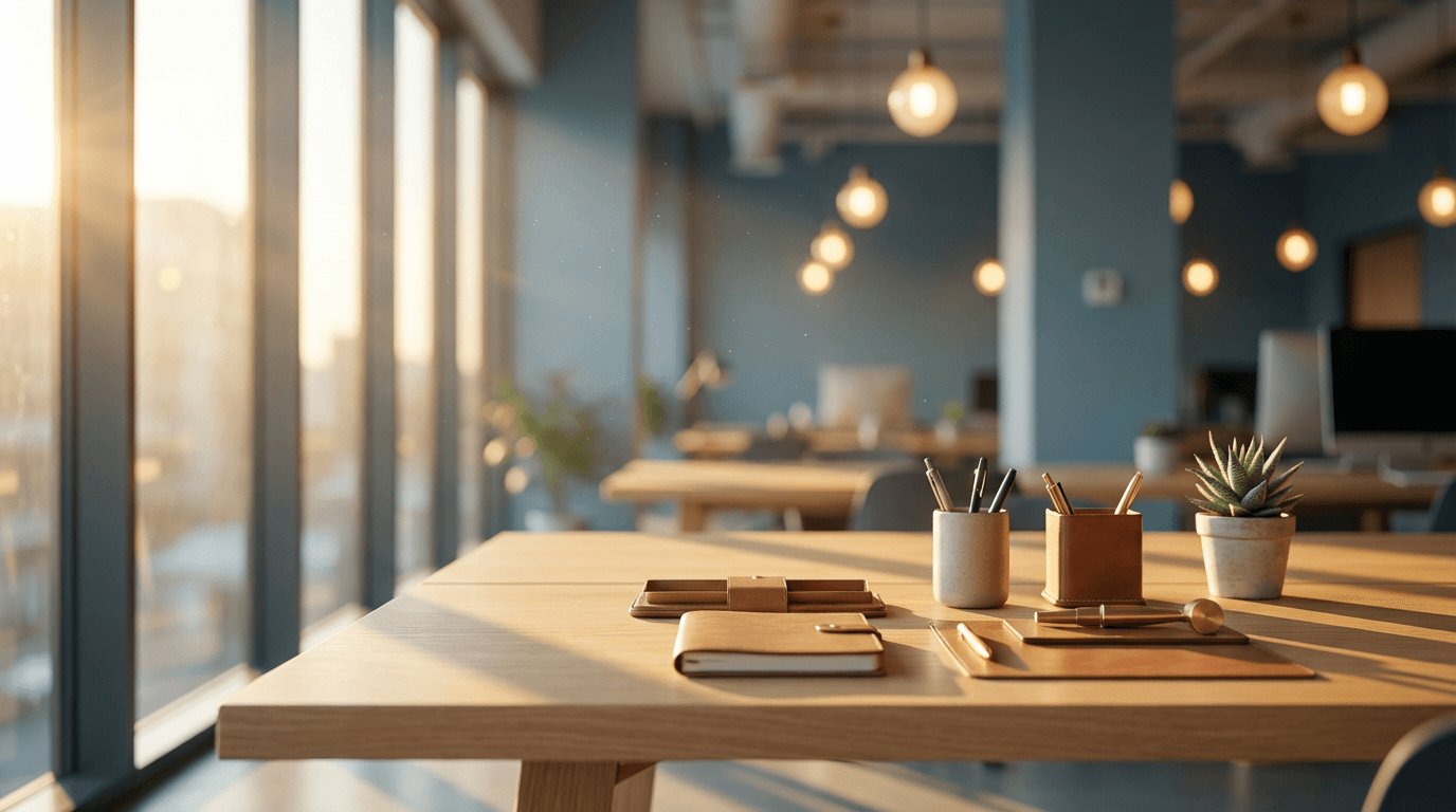 Welcoming Seattle-based career consulting workspace with natural light and open notebook