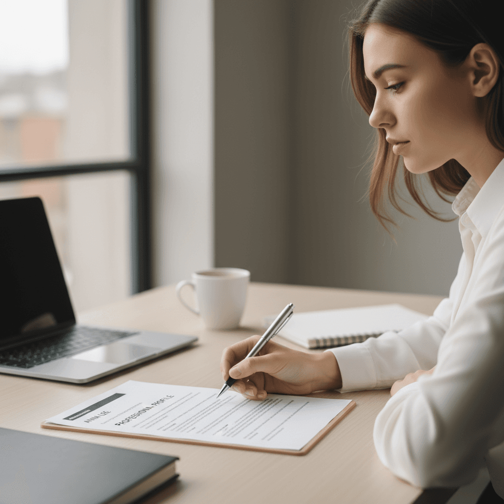 Professional resume being reviewed and polished with attention to detail